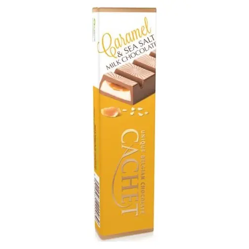 Шоколад молочний карамель і сіль Cachet Caramel&Sea Salt 70г Бельгія