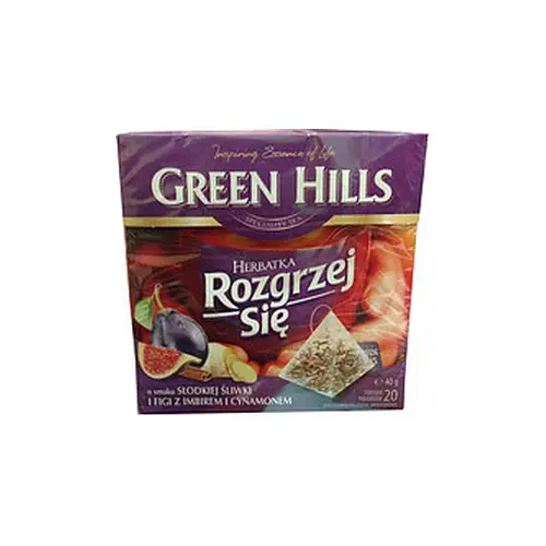 Чай чорний Green Hills зі сливою, імбиром, інжиром і корицею 20 пірамідок Польща