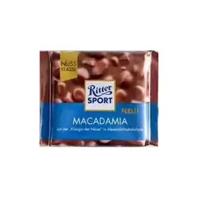 Шоколад RITTER SPORT MACADAMIA ( з горіхом Макадамиа) Німеччина 100г