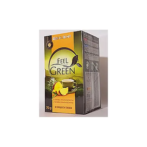 Чай зелений Feel Green з ананасом Польща (40 пакет) 70 г