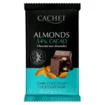 Шоколад Cachet (Кашет) чорний 53% какао з мигдалем (лесний горіх) Бельгія 300g