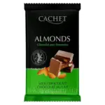 Шоколад CACHET (КАШЕТ) молочний 32% какао з мигдалем Бельгія 300 г