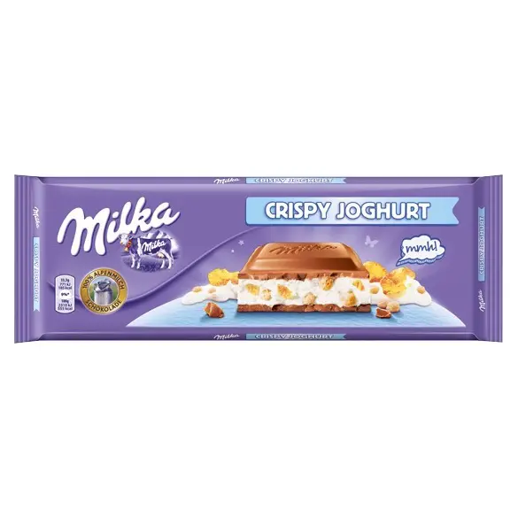 Шоколад Milka Crispy Joghurt (з хрустким йогуртом) Швейцарія 300 г