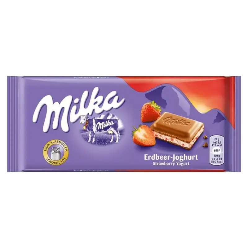 Шоколад MILKA Strawberri Yoghurt (Полуничний йогурт) Швейцарія 100 г