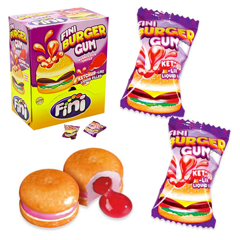 Жувальні цукерки (жуйки) без глютену Fini Burger Іспанія 200штх5г