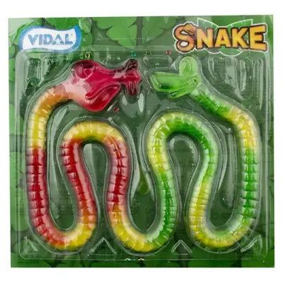 Желейні цукерки без глютену Snake Jelly (Змія 1м) Vidal Іспанія 66 г