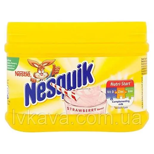 Какао напій Nesquik strawberry, полуниця 300 г Швейцарія