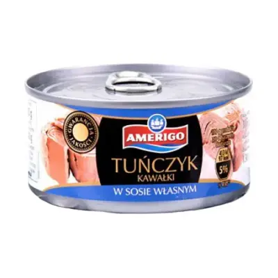 Тунець шматочками у власному соусі Tunczyk kawalki Amerigo 170 г Польща
