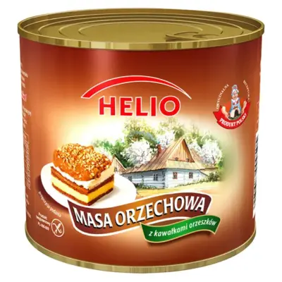Маса Горіхова зі шматочками арахісу без глютену Orzechowa Helio Польща 560г