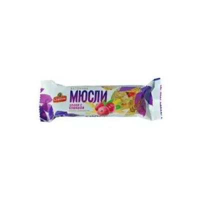 Батончик-мюслі "Злаки з журавлиною" Спартак 35г