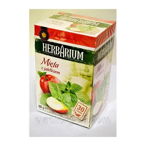 Чай трав’яний Herbarium з м’ятою та яблуком 30пакет. Польща 60г