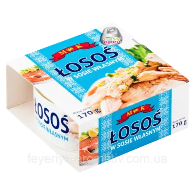 Лосось у власному соку M&K Losos w sosie wlasnym,170г
