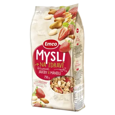 Мюслі з полуницею та мигдалем Emco Чехія 750г