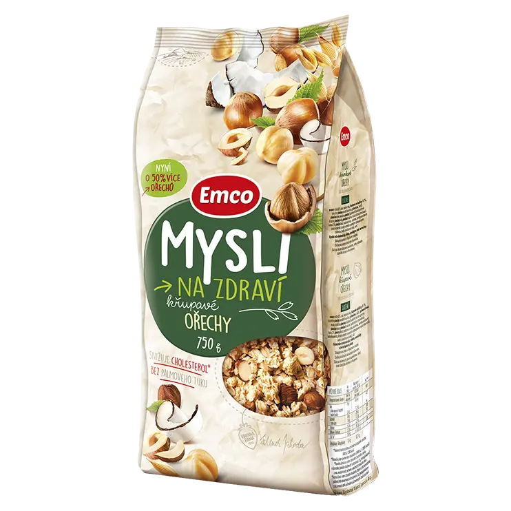 Мюслі з лісовим горіхом (фундуком) Emco Чехія 750г