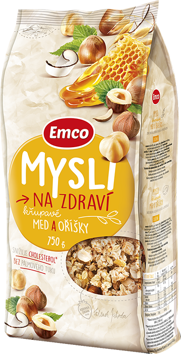 Мюслі з фундуком і медом Emco Чехія 750г