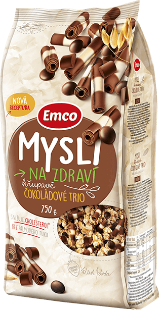 Мюслі з тріо шоколадом Emco Чехія 750г