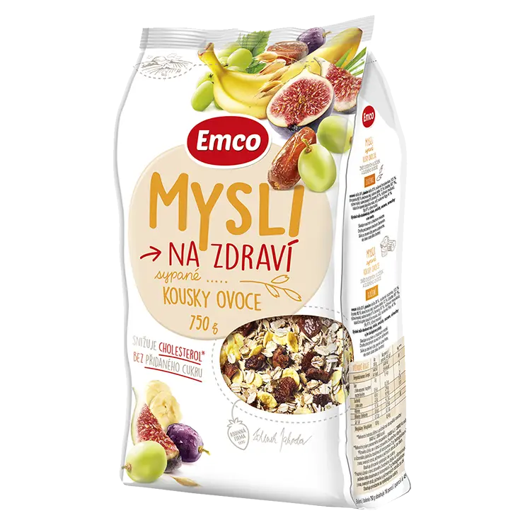 Мюслі з родзинками, бананом, інжиром, манго Emco Чехія 750г
