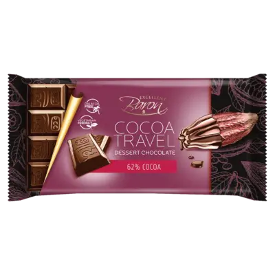 Шоколад чорний COCOA TREVEL 62% Baron Польща, 90 г