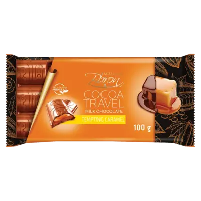 Шоколад молочний з карамеллю COCOA TREVEL Baron Польща, 100 г