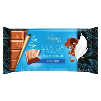Шоколад молочний COCOA TREVEL 30% какао Baron Польща, 90 г