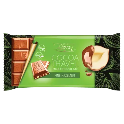 Шоколад молочний із фундуком COCOA TREVEL Baron Польща, 90 г