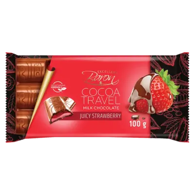 Шоколад молочний із полуницею COCOA TREVEL Baron Польща, 100 г