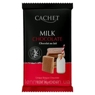 Шоколад Cachet (Кашет) молочний 32% какао Бельгія 300г