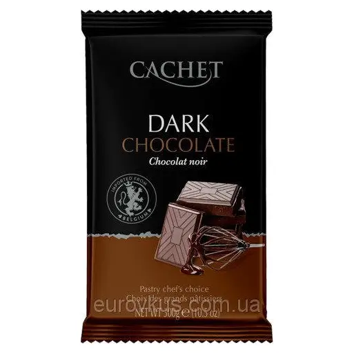 Шоколад Cachet (Кашет) чорний 53% какао Бельгія 300г