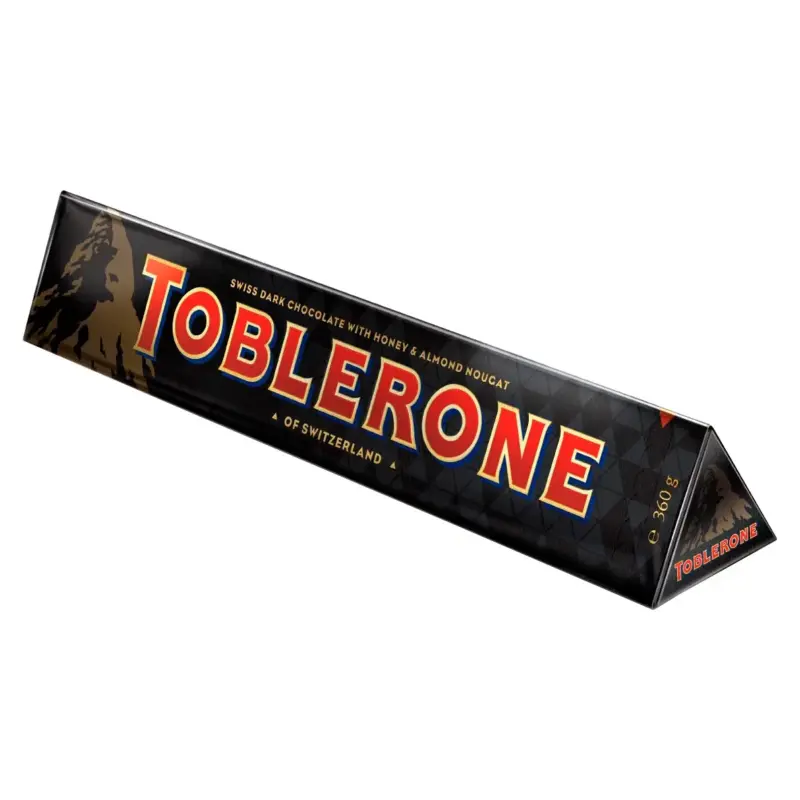 Швейцарський чорний шоколад Tobleron з медом і мигдальною нугою 360 г