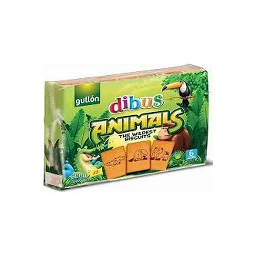 Печиво бісквітне з вітамінами Dibus Animal biscuits Gullon 600г (3х200г)