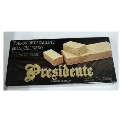 Туррон арахісовий вишуканий Turron Cacahuete Presidente Іспанія 200 г.
