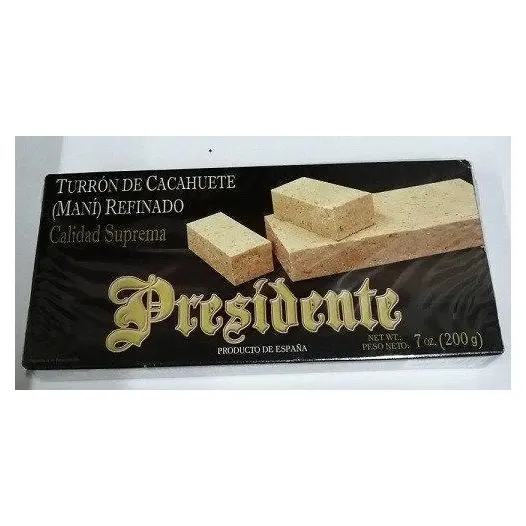 Туррон арахісовий вишуканий Turron Cacahuete Presidente Іспанія 200 г.