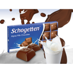 Шоколад "Schogetten Alpine milk Chocolate"(Шогеттен Альпійський молочний), 100г, Германиия