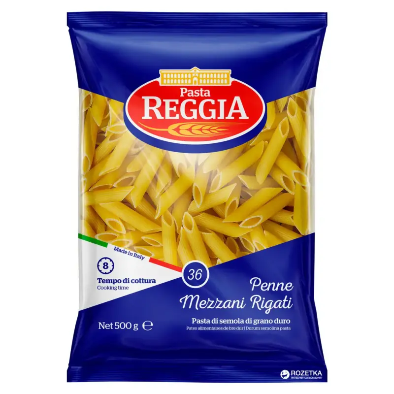 Макаронні вироби Pasta Reggia Penne ziti (Пер’я) Італія 500г