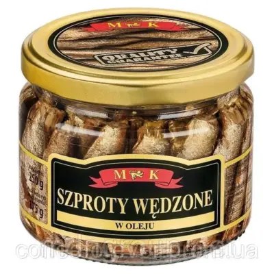 Шпроти в олії Szproty Wedzone M&K 250 г Польща