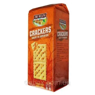 Крекери салатні солоні без пальмової олії Tre Mulini Crackers salati in superficie 500g Італія