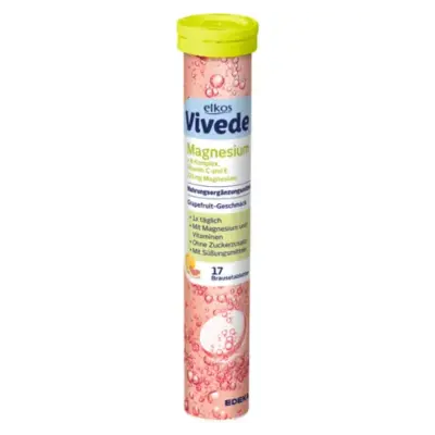 Шипучі вітаміни Edeka Elkos Vivede Magnesium+ B Komplex +C+E Німеччина (17 шт)