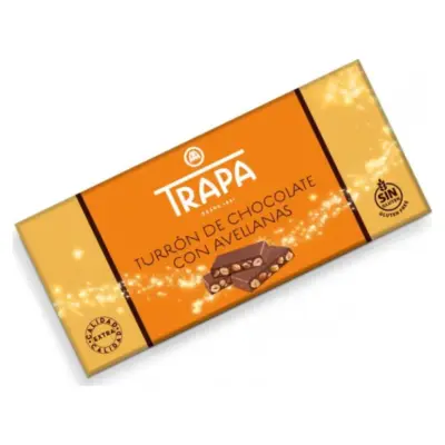 Шоколад молочний без глютену з цільним фундуком Trapa Іспанія 200г