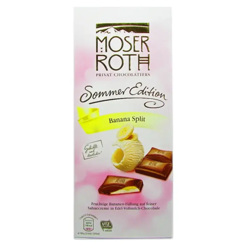 Шоколад молочний зі смаком банана Moser Roth Passionsfrucht 187,5 г Німеччина