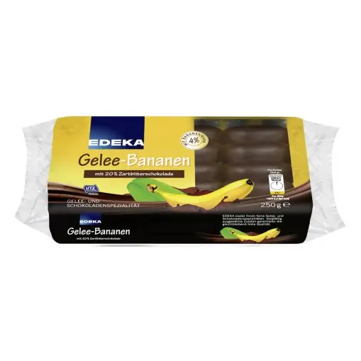 Цукерки шоколадні з бананової начинкою Gelee Bananen Edeka 250г Німеччина