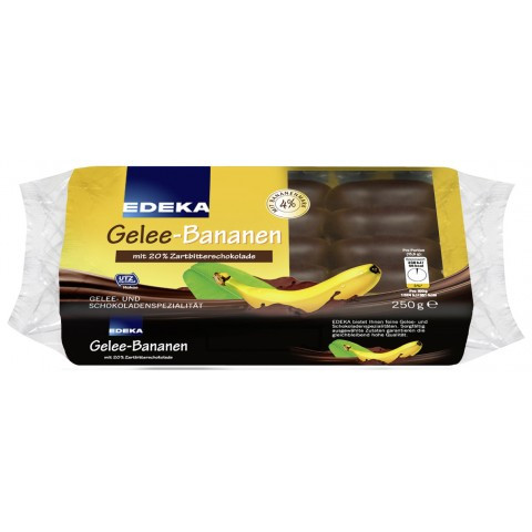 Цукерки шоколадні з бананової начинкою Gelee Bananen Edeka 250г Німеччина