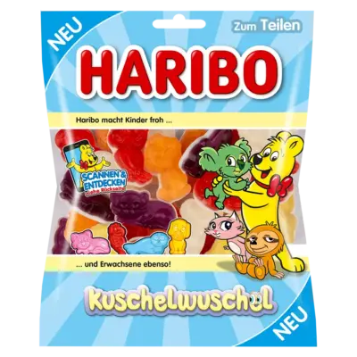 Желейні цукерки Haribo Kuschelwuschel (плюшеві звірятка) Німеччина 175г