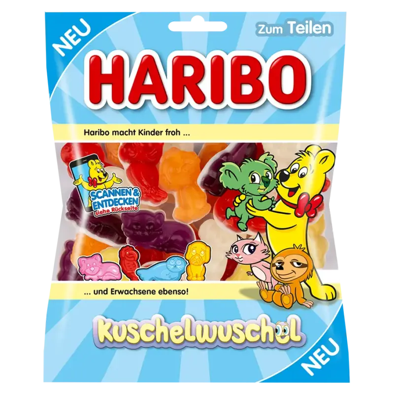 Желейні цукерки Haribo Kuschelwuschel (плюшеві звірятка) Німеччина 175г