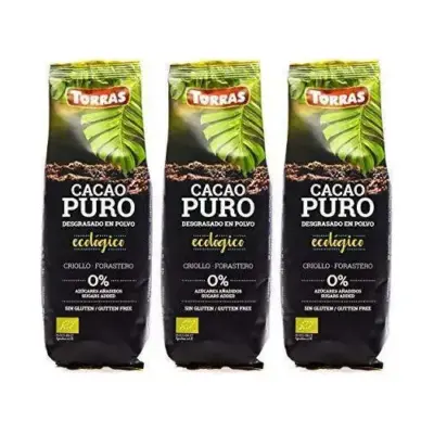 Какао-органіка без цукру та глютену, знежирене Cacao Puro Ecologico Torras Іспанія 150 г