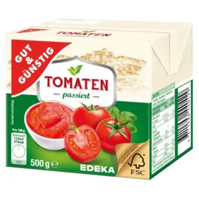 Томатна паста Gut&Gunstig Tomaten passiert Edeka 500 г Німеччина