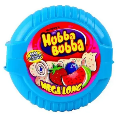 Жувальна гумка Hubba Bubbа  - кавун, полуниця, чорниця, Bubble Gum 56 г (180 см) Німеччина