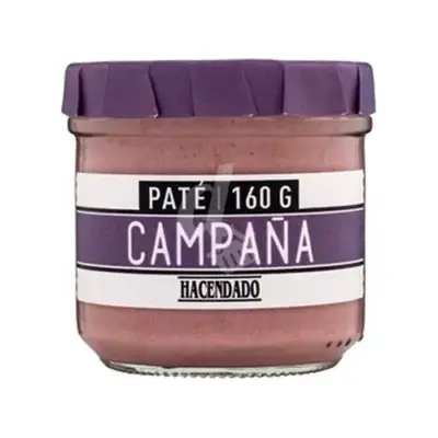 Паштет без глютену зі свинячої печінки "Деревенський дзвін" Pate Campana Hacendado 160 г Іспанія