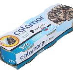 Кальмар шматочками без глютену у власному соку (чорнило) Hacendado Calamar en tinta 240 м (3x80 р)
