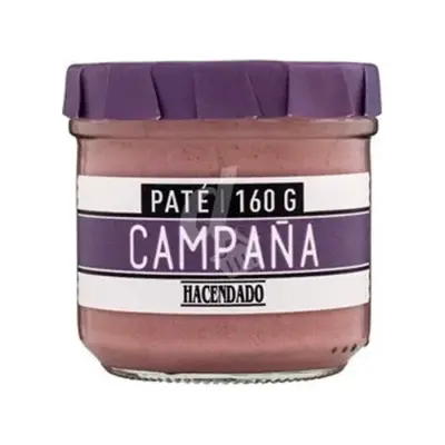 Паштет без глютену зі свинячої печінки "Деревенський дзвін" Pate Campana Hacendado 160 г Іспанія
