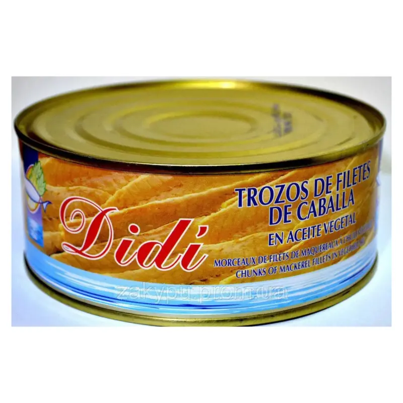 Філе скумбрії в рослинному маслі Didi Trozos de filetes de caballa, 900г Іспанія